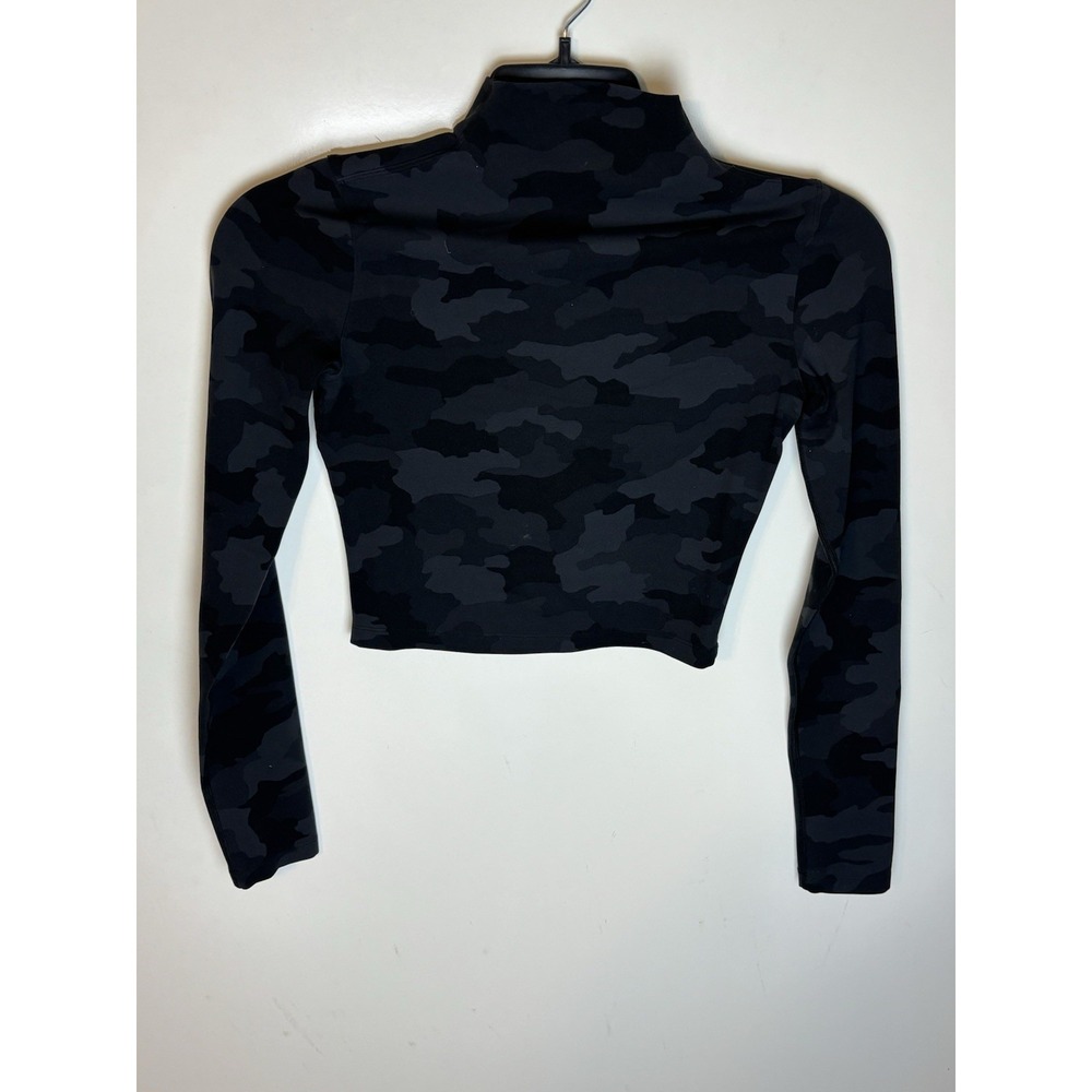 Lululemon All Aligned Mock Neck Long Sleeve Top Heritage 365 Camo Deep Coal Sz 4